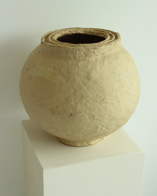 XL Vintage Paper Mache Vase