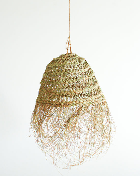 Load image into Gallery viewer, Handwoven Moroccan Lampshade with Fringes / Round // Medium
