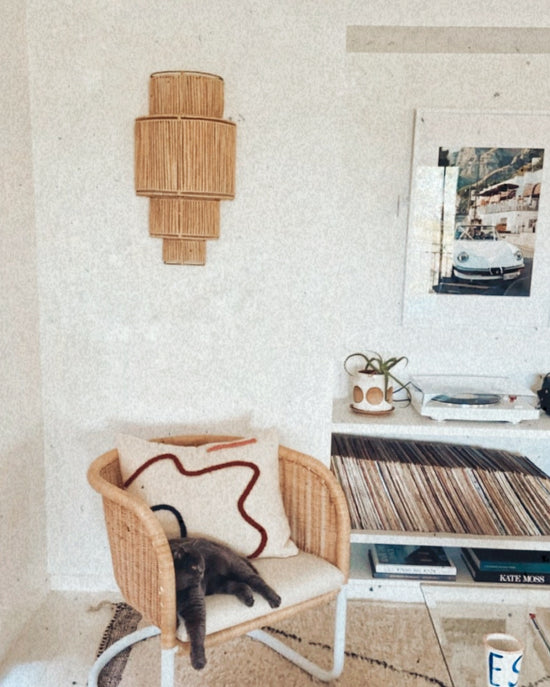 Load image into Gallery viewer, Raffia Sconce / Wall Lamp // Style II
