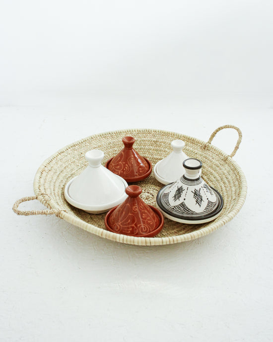 Handmade Moroccan Tagine / Medium // Black & White