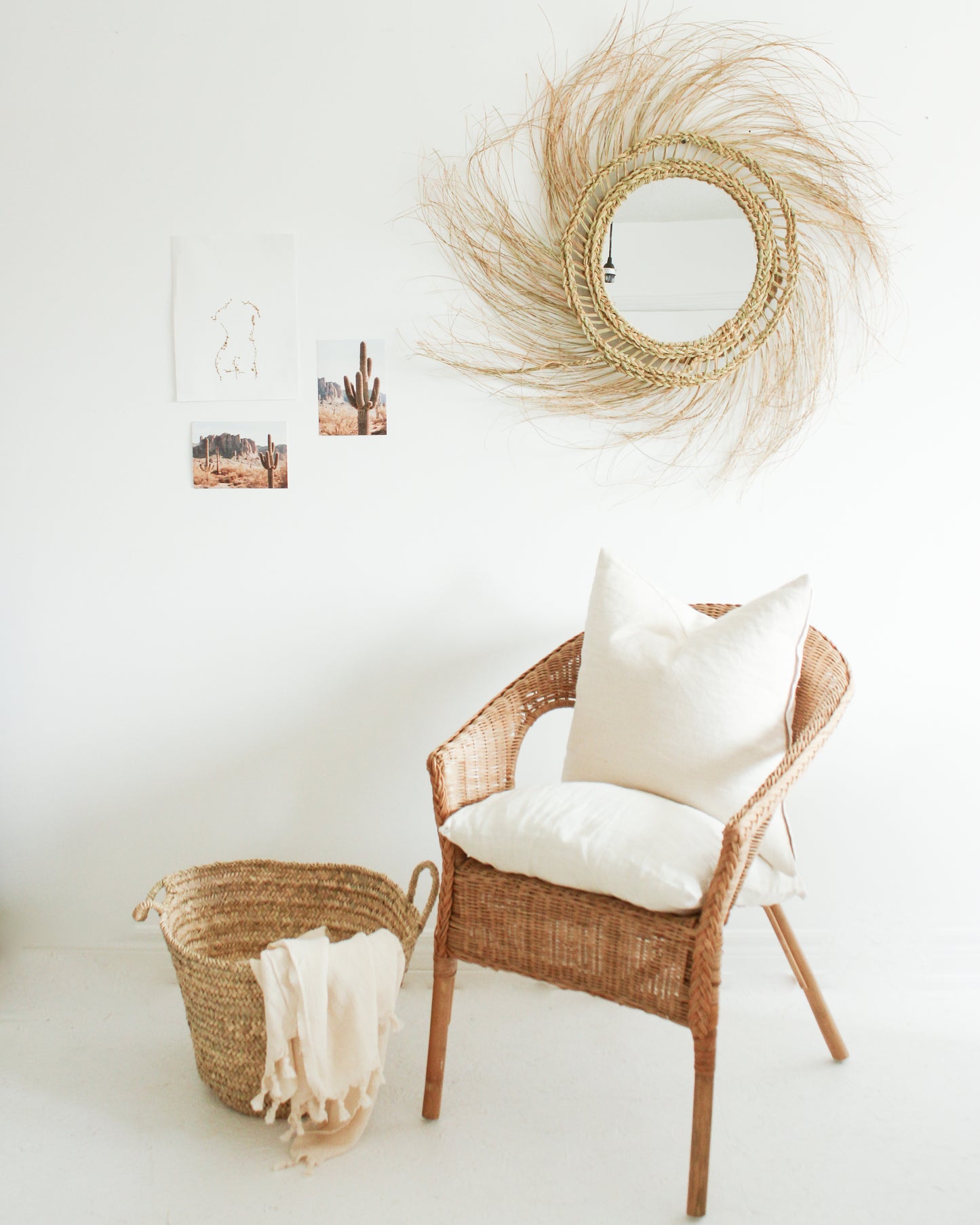 Seagrass Mirror With Fringes // SUN