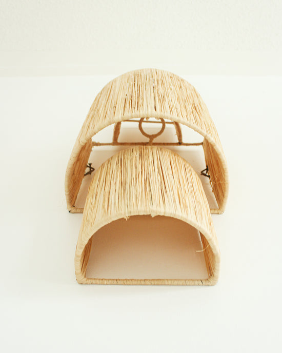 Load image into Gallery viewer, Raffia Sconce / Wall Lamp // Style II
