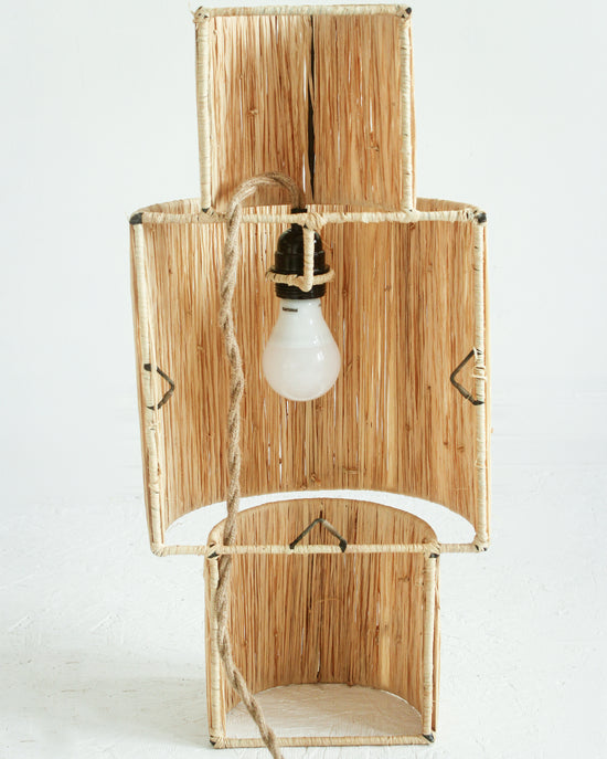 Load image into Gallery viewer, Raffia Sconce / Wall Lamp // Style II
