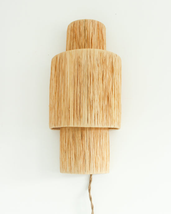 Load image into Gallery viewer, Raffia Sconce / Wall Lamp // Style II
