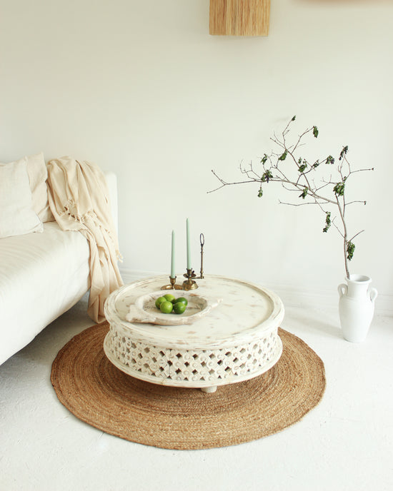 Load image into Gallery viewer, Round Jute Rug // NATURAL
