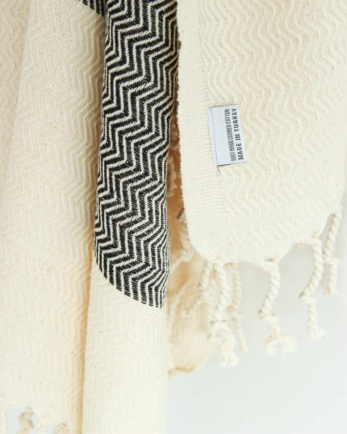PLAYA Hammam Turkish Towel // Black & Beige