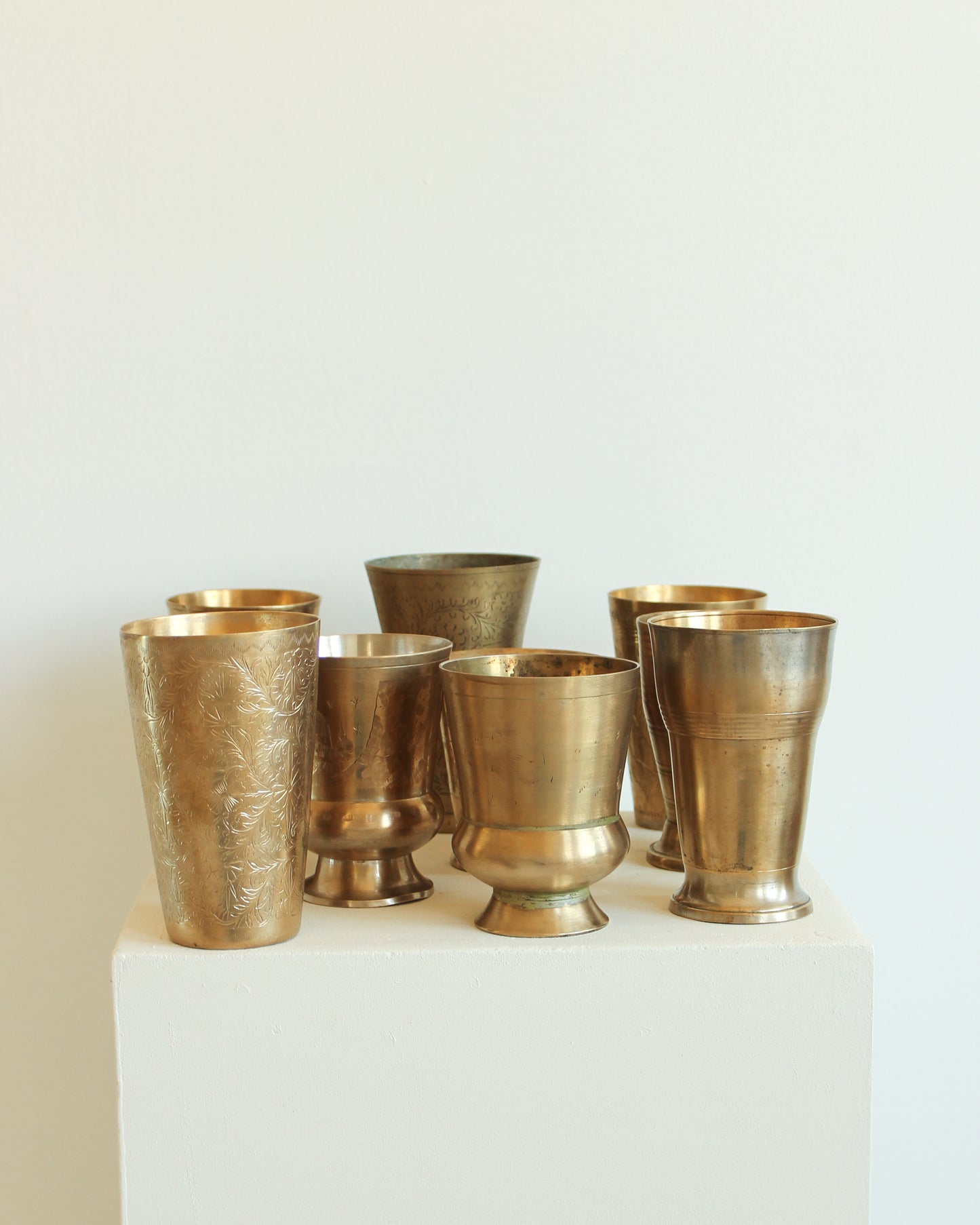 Handmade Vintage Brass Cup // Lassi Cup