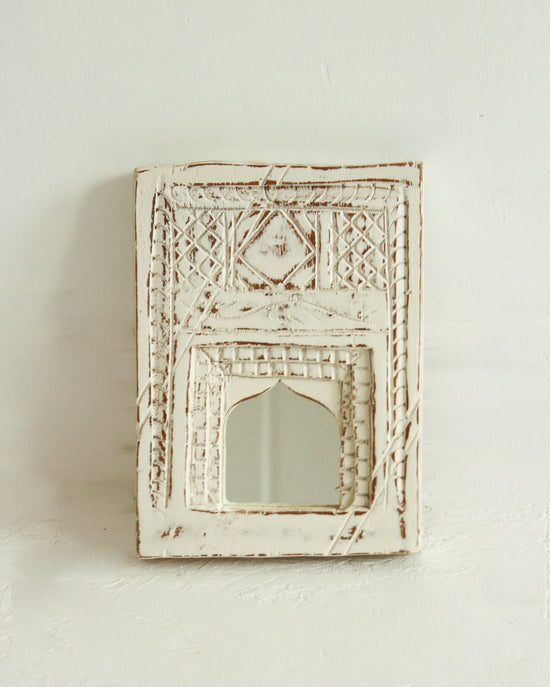 Indian Temple Mirror // White-Washed