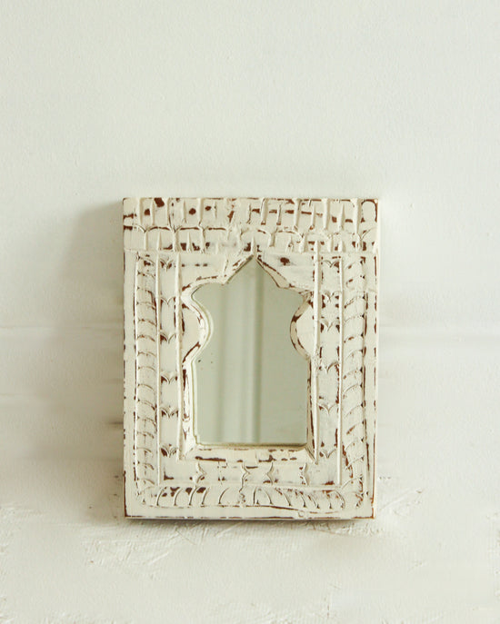 Indian Temple Mirror // White-Washed
