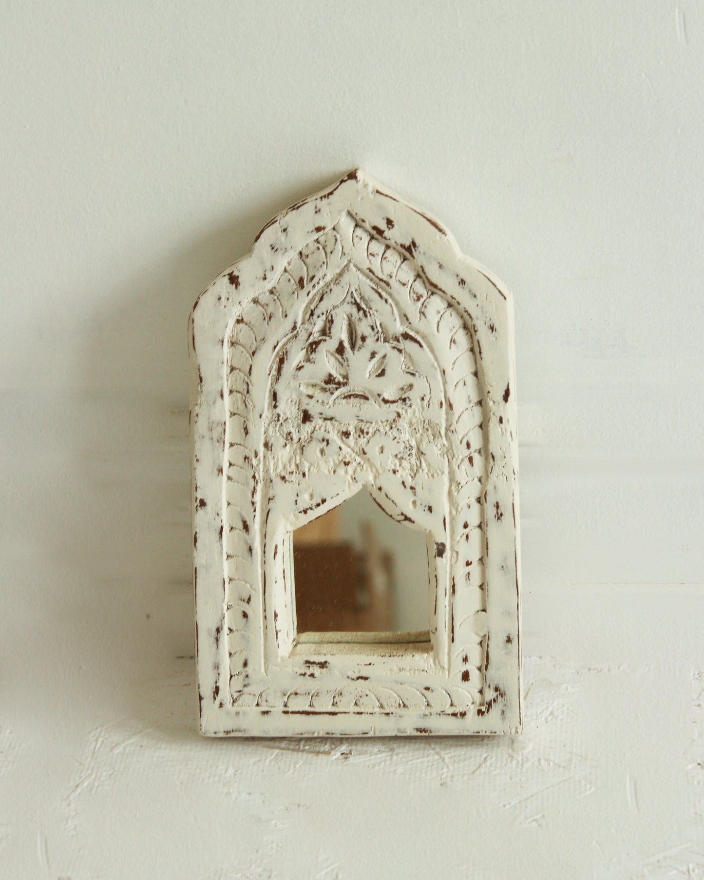 Indian Temple Mirror // White-Washed