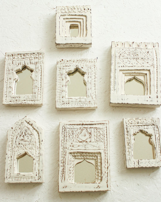 Indian Temple Mirror // White-Washed