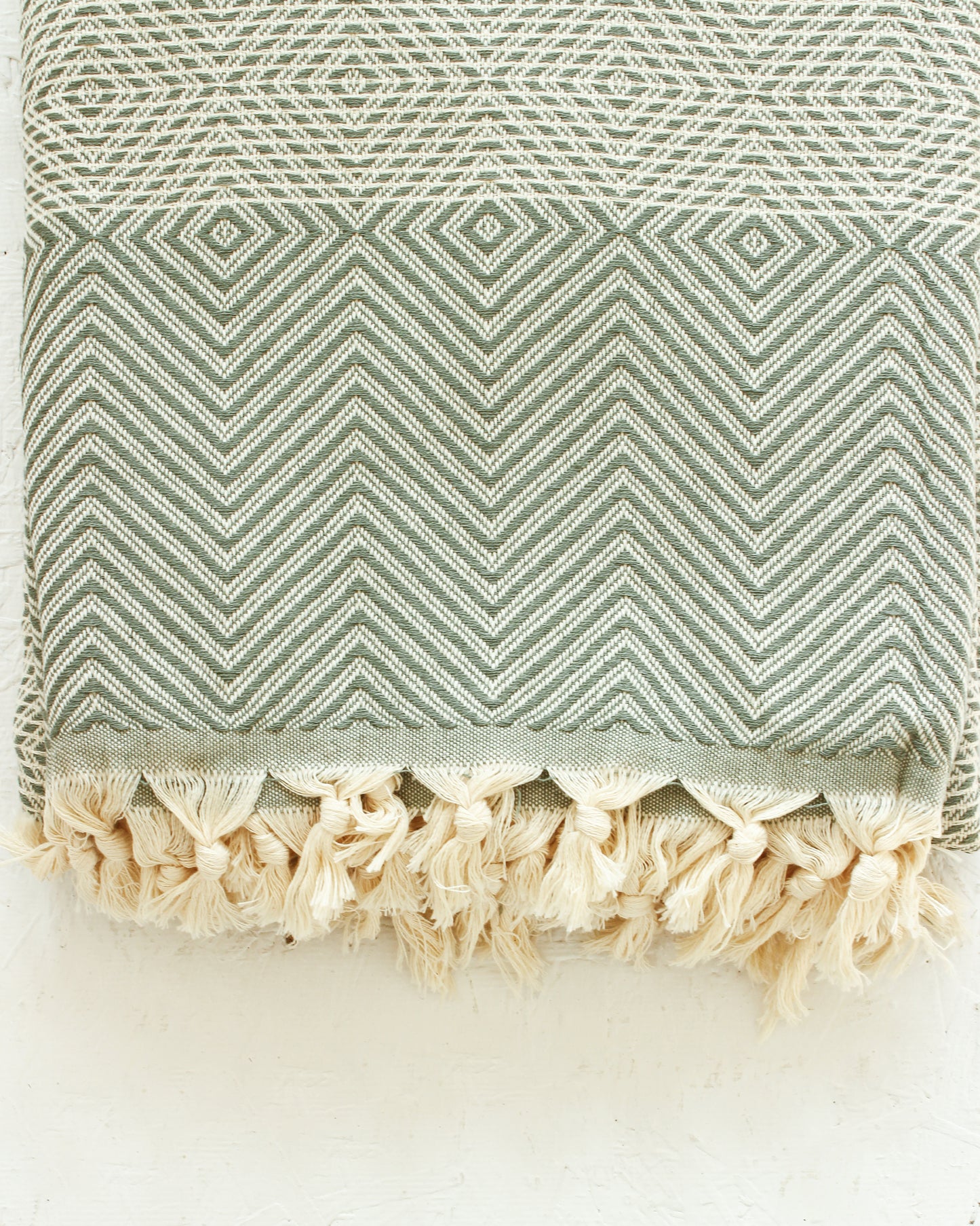XL Turkish Diamond Throw //  Sage Green