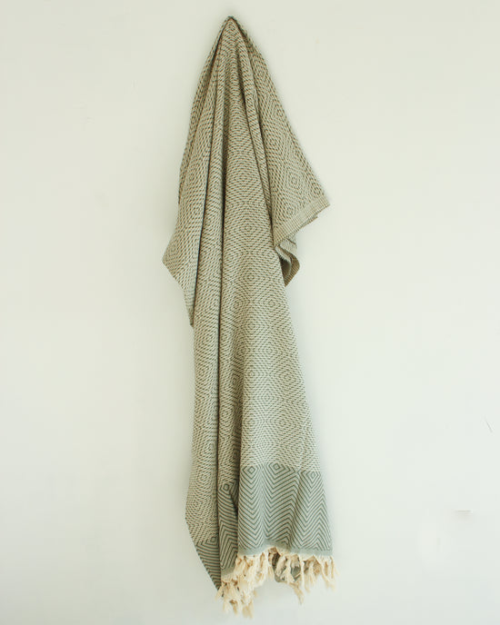 XL Turkish Diamond Throw //  Sage Green