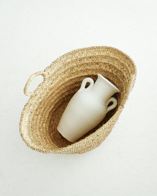 Load image into Gallery viewer, Handwoven Moroccan Palm Basket // Large
