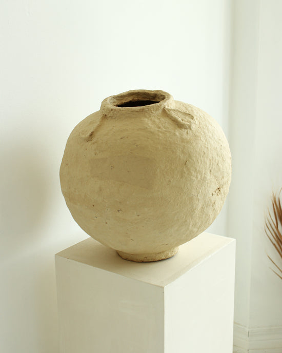 XL Vintage Paper Mache Vase