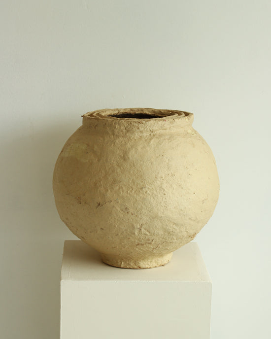 Load image into Gallery viewer, XL Vintage Paper Mache Vase
