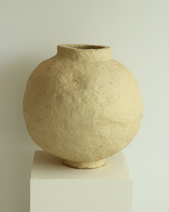 Load image into Gallery viewer, XL Vintage Paper Mache Vase
