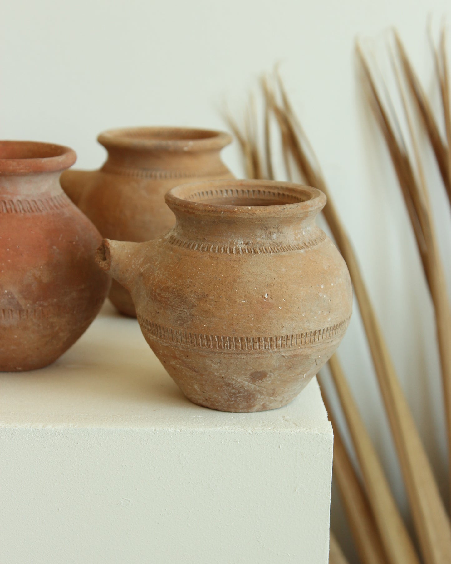 Mini Clay Vintage Decorative Vase // Terracotta