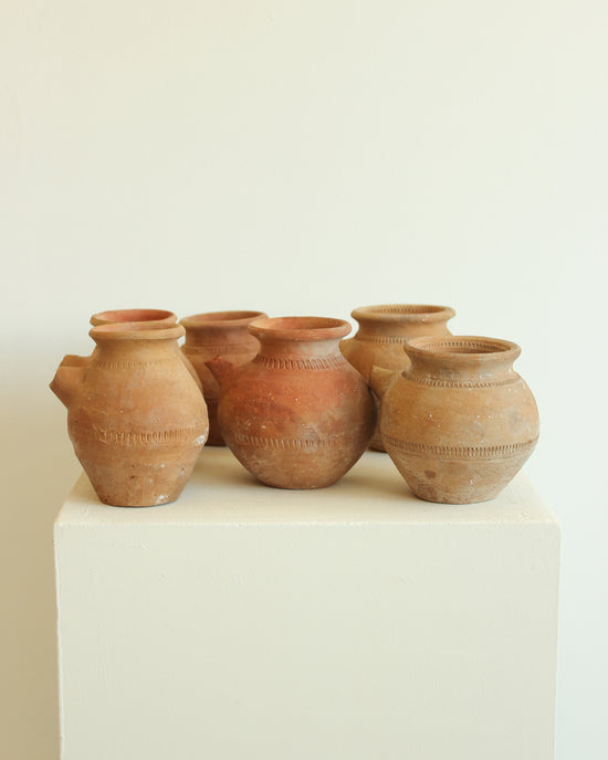 Mini Clay Vintage Decorative Vase // Terracotta