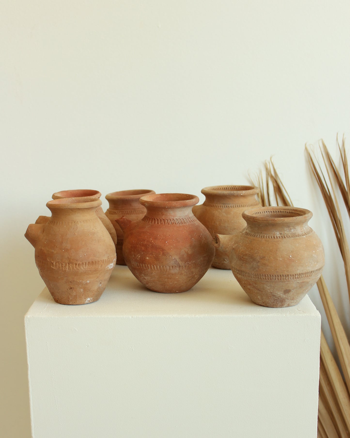 Mini Clay Vintage Decorative Vase // Terracotta