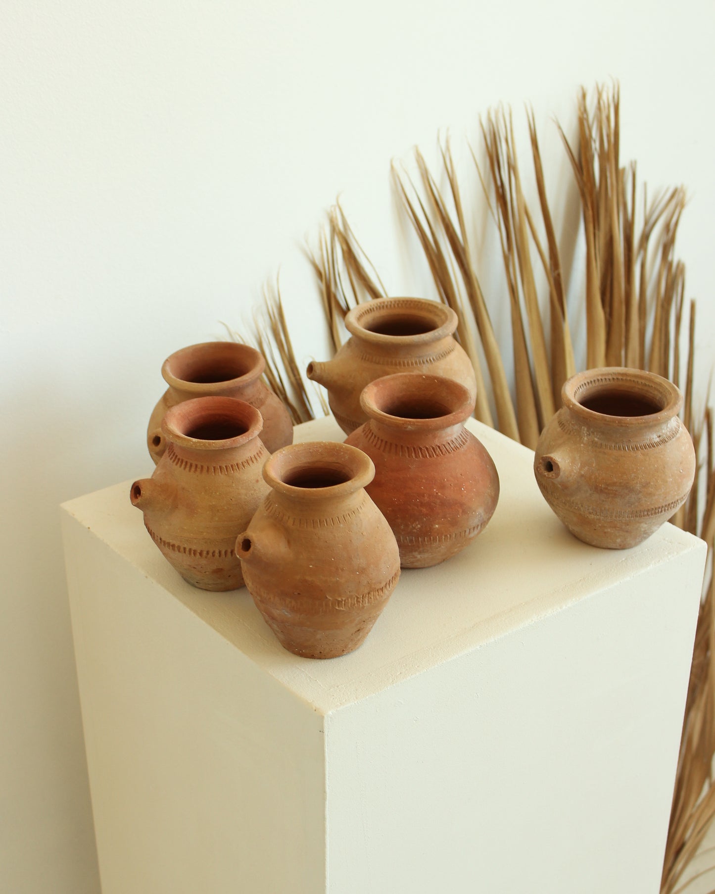 Mini Clay Vintage Decorative Vase // Terracotta
