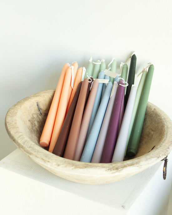 Hand Poured Scented Taper Candles // ROYAL MIX