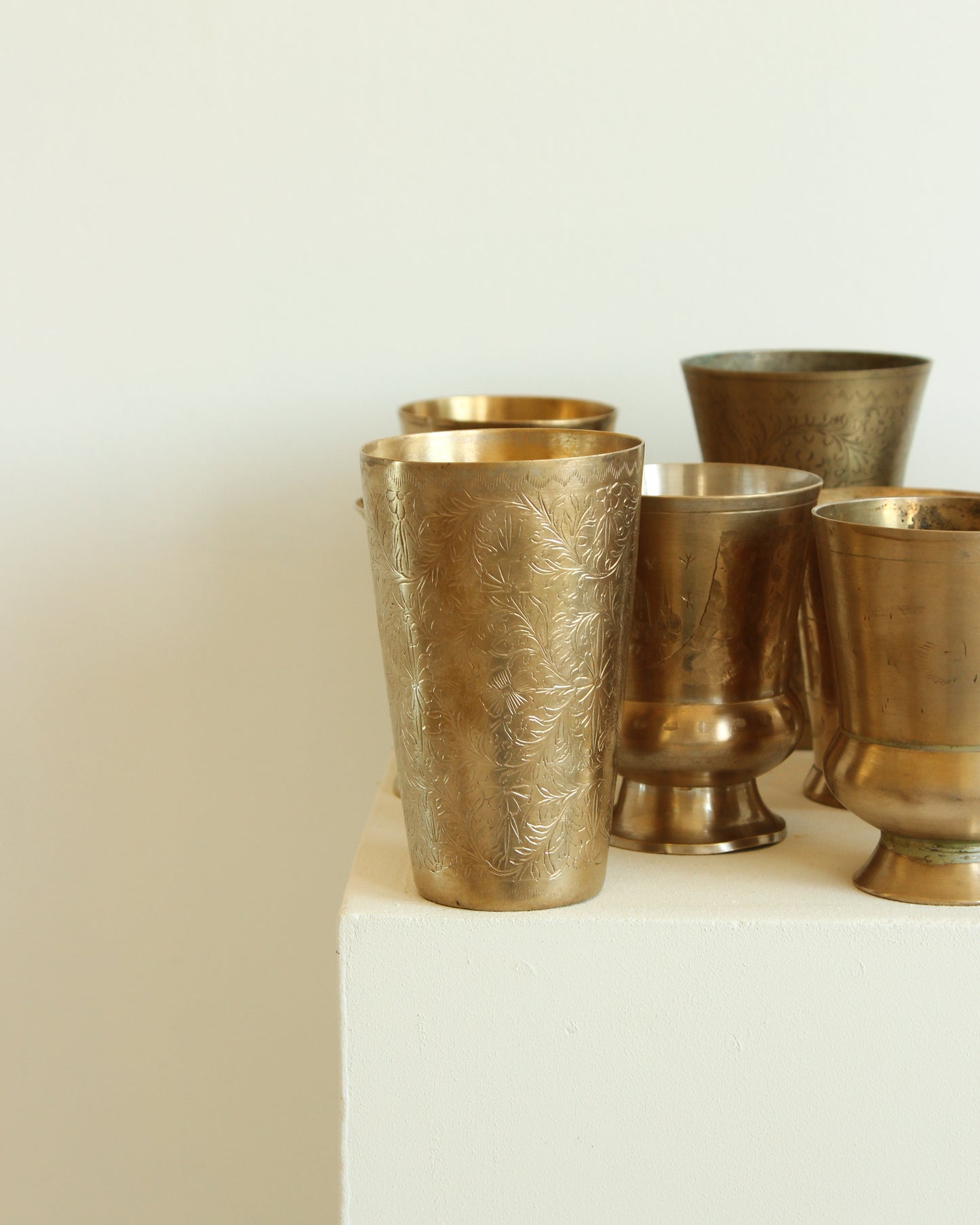 Handmade Vintage Brass Cup // Lassi Cup
