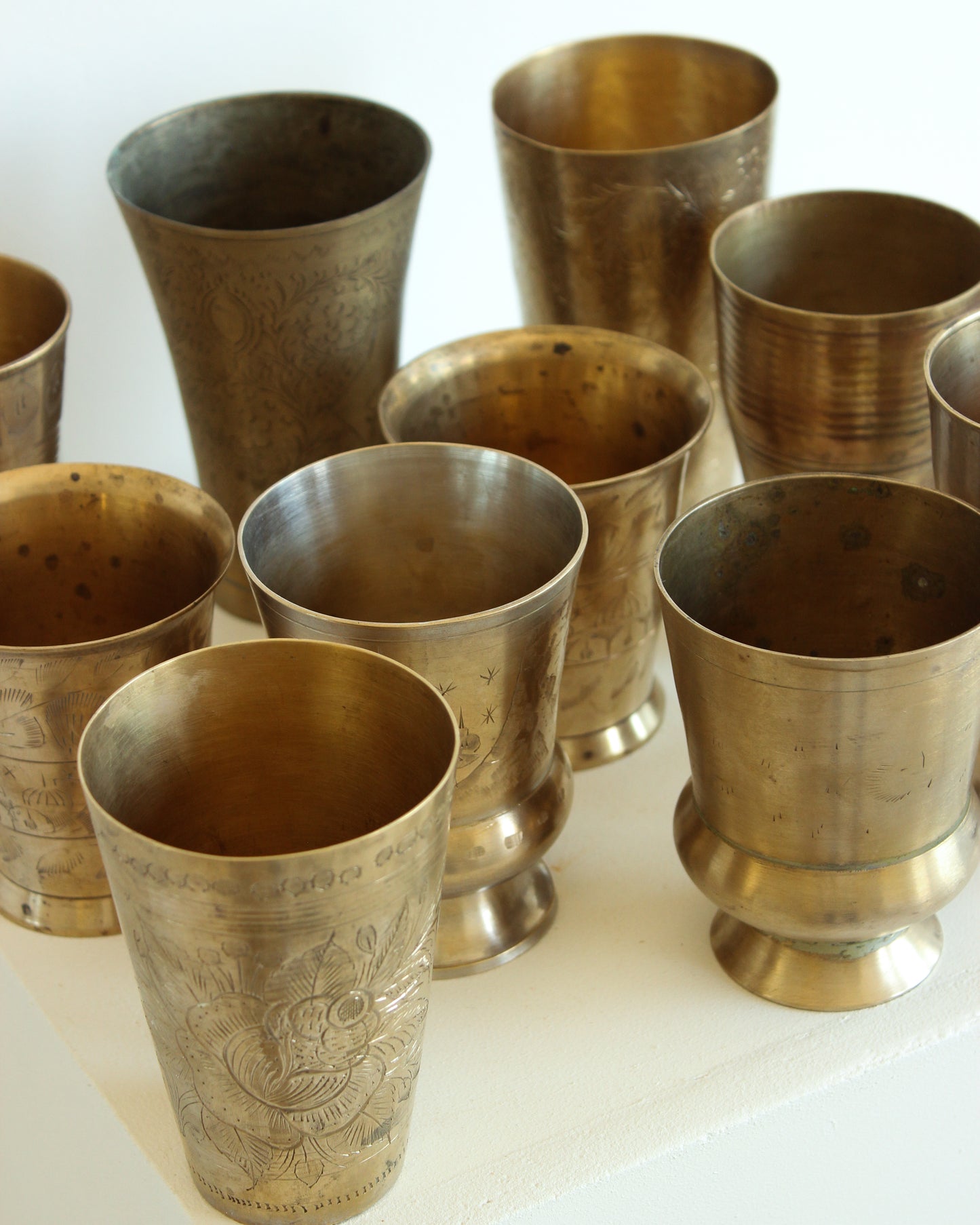 Handmade Vintage Brass Cup // Lassi Cup