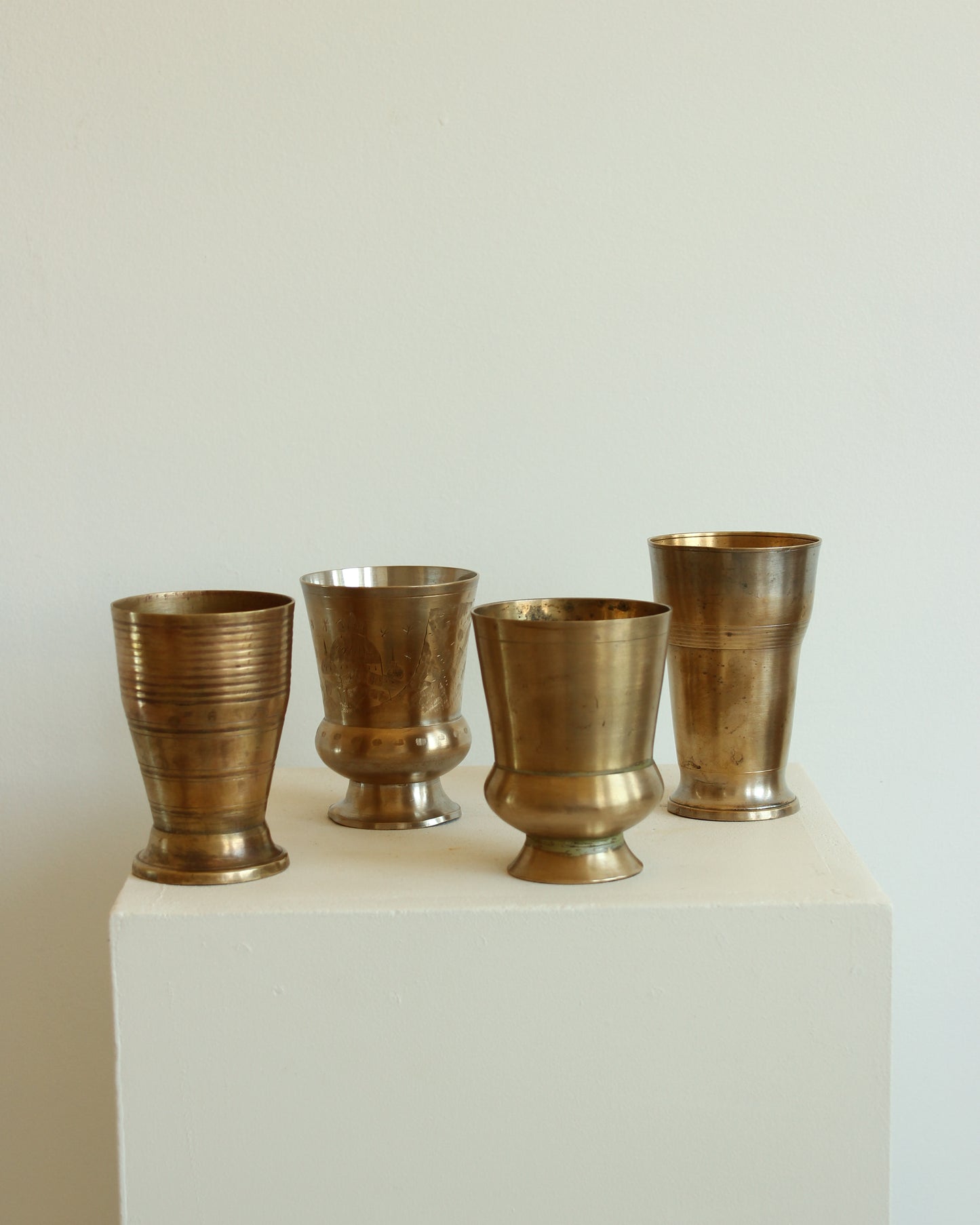 Handmade Vintage Brass Cup // Lassi Cup