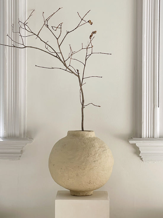 Load image into Gallery viewer, XL Vintage Paper Mache Vase
