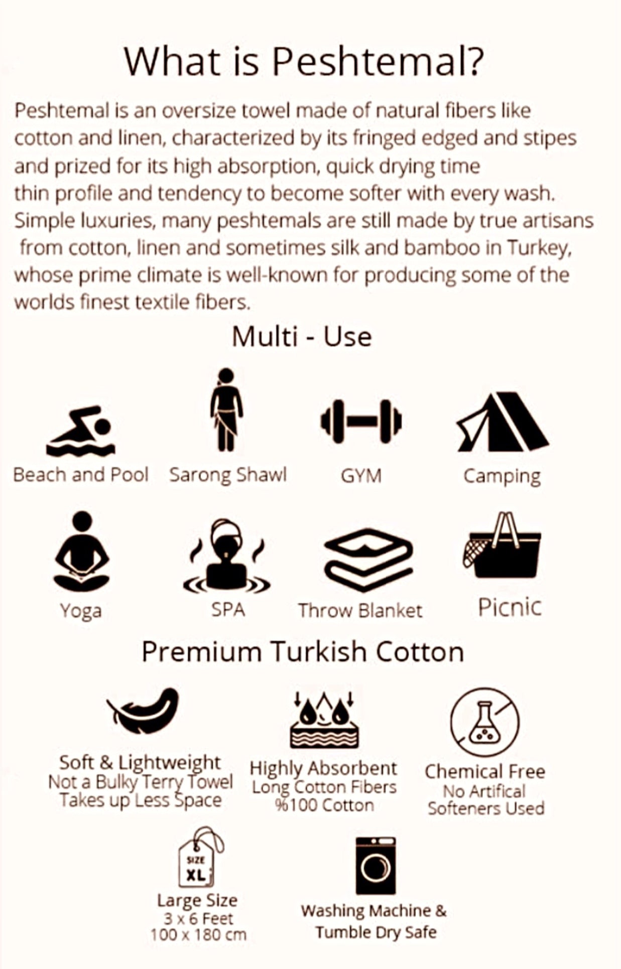 Load image into Gallery viewer, PLAYA Hammam Turkish Towel // Black &amp;amp; Beige
