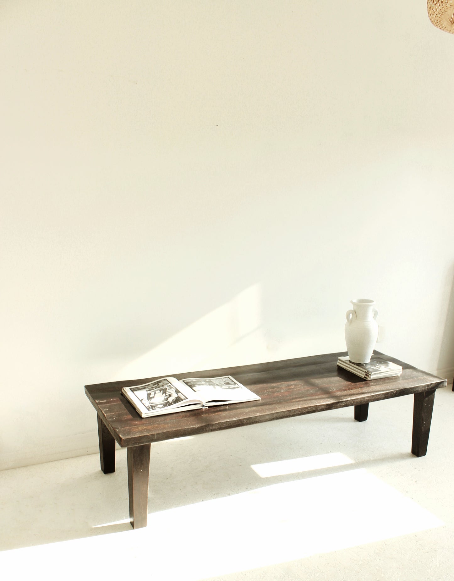 THE GERDU - Matt Black Reclaimed Wood Coffee Table