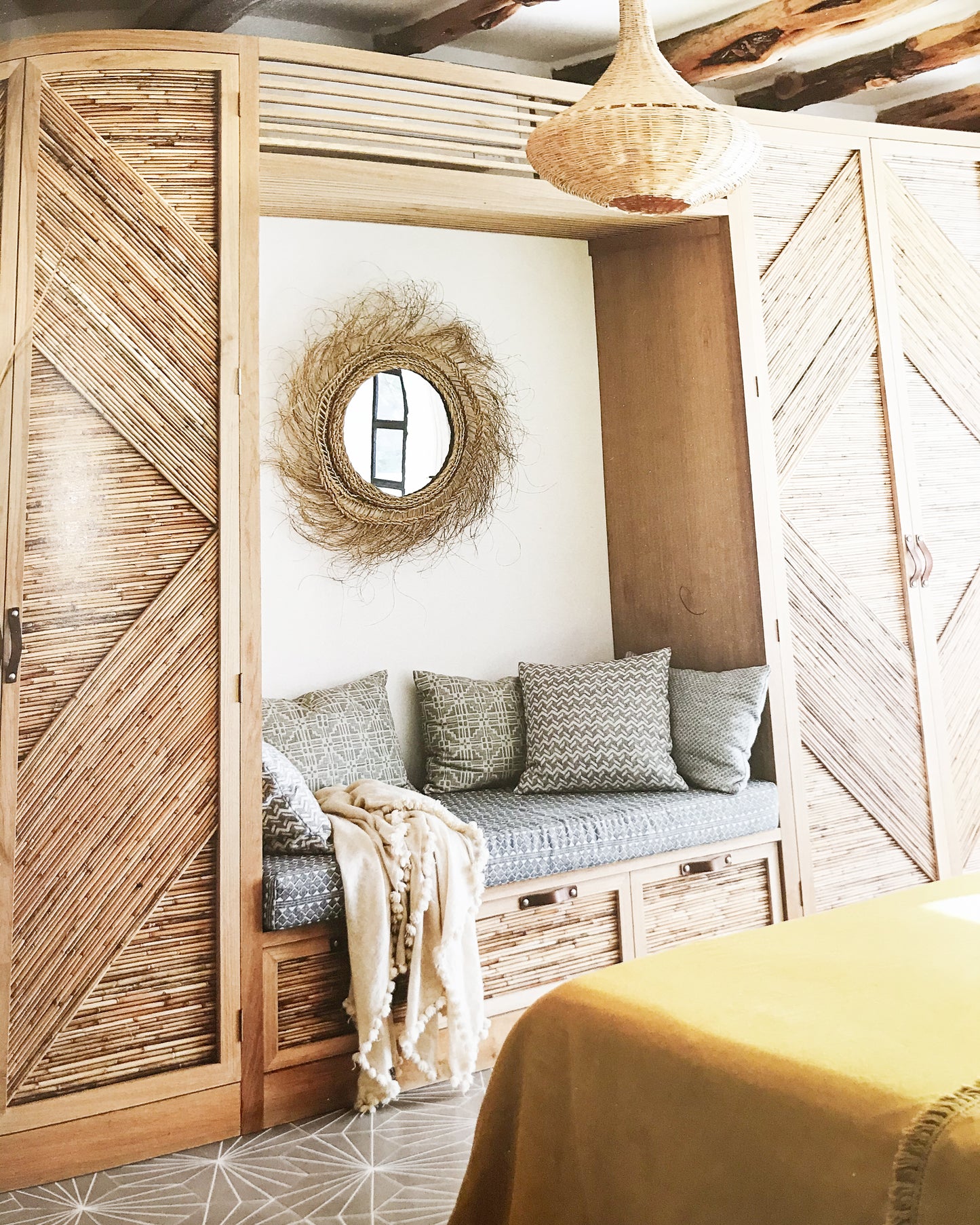 Seagrass Mirror With Fringes // SUN